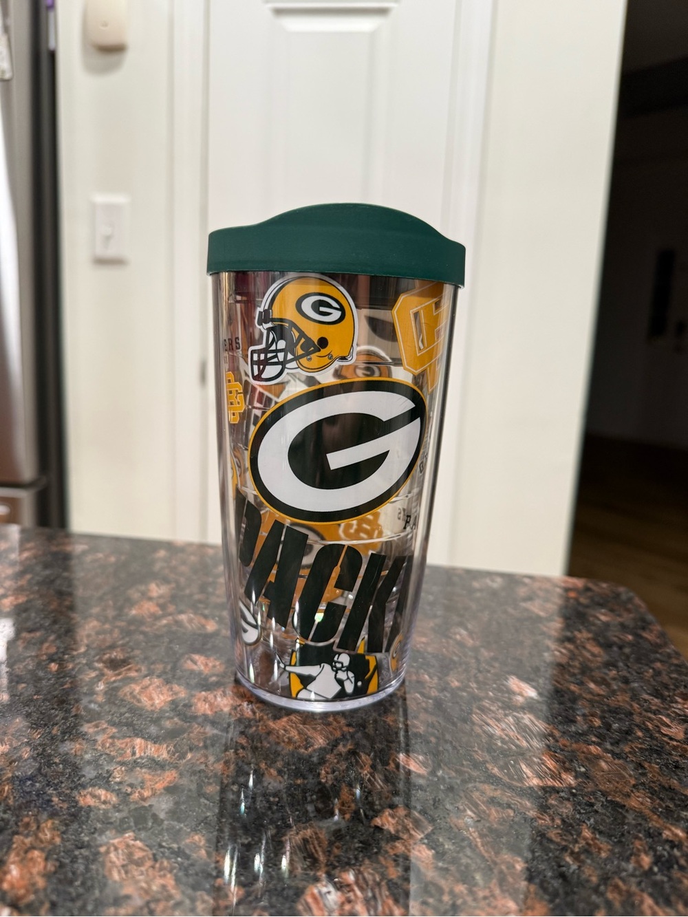 tervis Clear Tumbler with Green Bay Packer  Accents